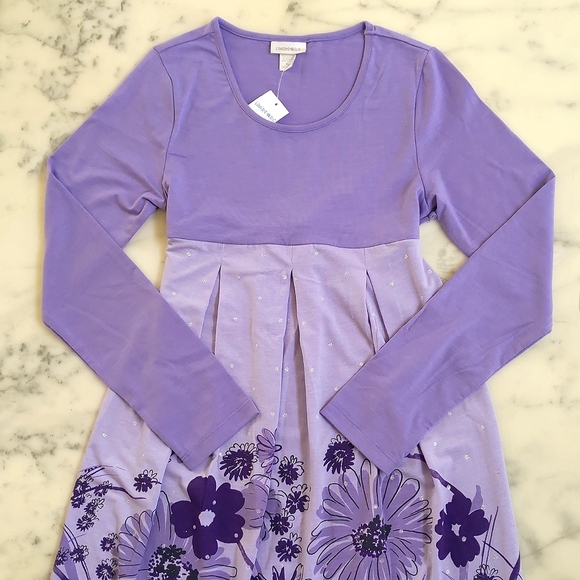 NWT. Limited Too Girl's Rayon/Spandex Multi Color Dress w/flowers and sparkling. - Picture 3 of 5